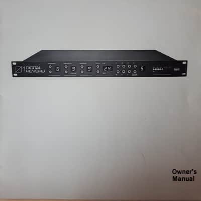 Owner's Manual for MXR 01 Digital Reverb 1984 image 1