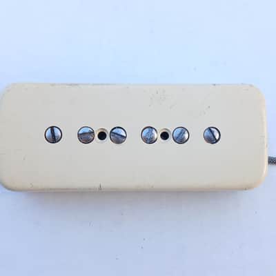 1968-72 Gibson P-90 Soapbar Guitar Pickup Clear Bobbin & Cream Cover 8.3k Ohms image 1