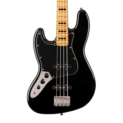 Used Squier Classic Vibe '70s Jazz Bass Left-Handed - Black w/ Maple FB image 1