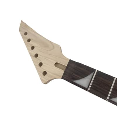 Electric Guitar Neck 24 fret 25.5 inch Maple Rosewood Fretboard Guitar Neck Floyd Rose Locking Nut Cool Inlay Bolt on heel image 5