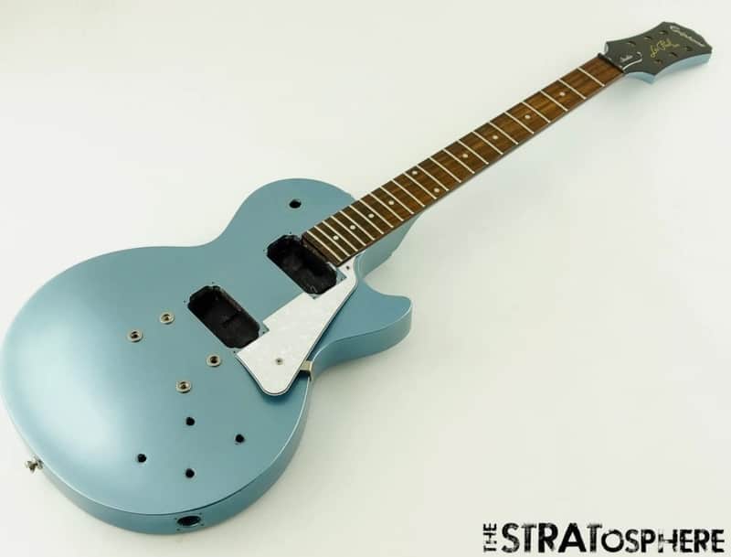 USED Epiphone Les Paul Studio BODY + NECK + Pickguard Guitar Pelham Blue image 1