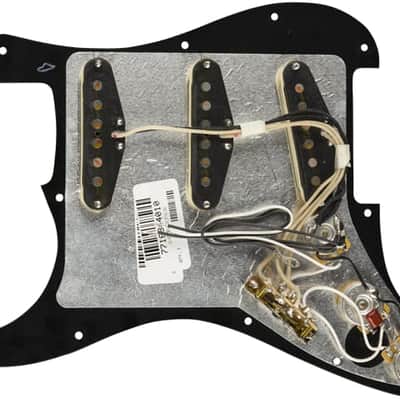 Fender #0992345506 - Pre-Wired Strat Pickguard, Original '57/'62 SSS, Black 11 Hole PG image 2