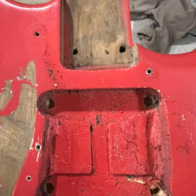 Fender Stratocaster Body 1962 - Fiesta Red refin image 8