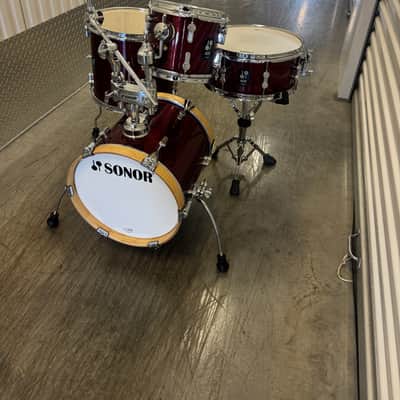 Sonor AQX Micro 8/13/14/13x6" 4pc Shell Pack 2021 - Present - Red Moon Sparkle image 3