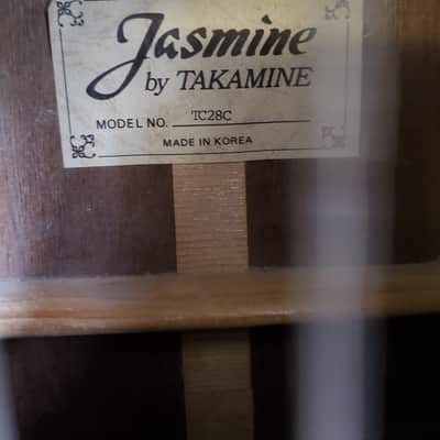 Rare Takamine Jasmine TC28C korea acoustic electric classical cutaway guitar 1990s full sound image 10