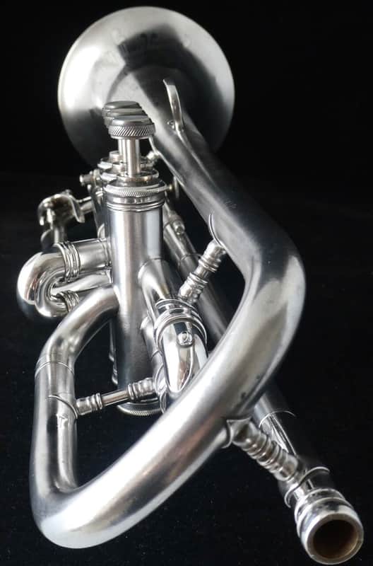 Rare Vintage York Air Flow Cornet in Satin Silver! image 1