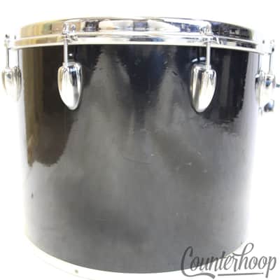 Slingerland 15x12"Concert Tom Drum Black Beauty Wrap Vintage 80s Set-O-Matic USA image 4