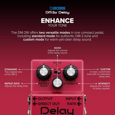 Boss DM-2W Waza Craft Delay Pedal image 3