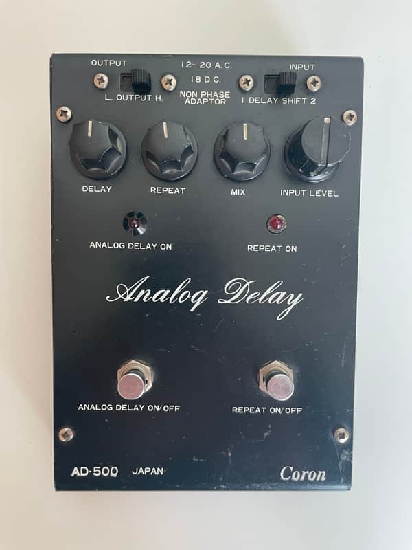 Coron AD-500 Analog Delay 1980 Japan with SAD1024 Reticon BBD 1980 - Black image 1