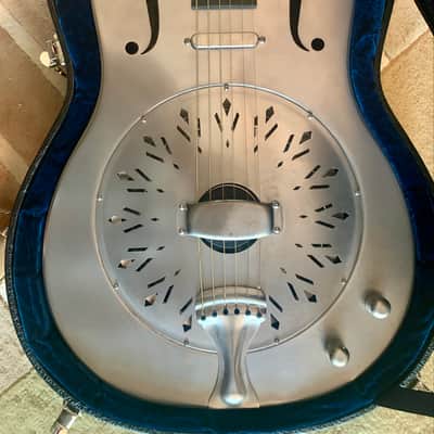 2023 National Resophonic Raw Steel, 12 fret w/Lollar Tele-Pickup. Previously artist owned. image 11