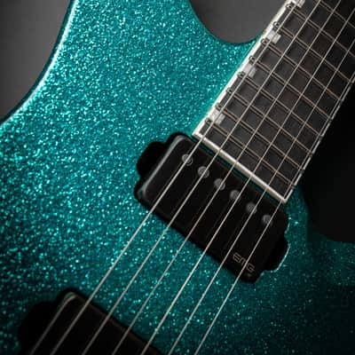 ESP Custom Shop M-II CTM FR-E Large Flakes Turquoise Sparkle (E6670252) image 4