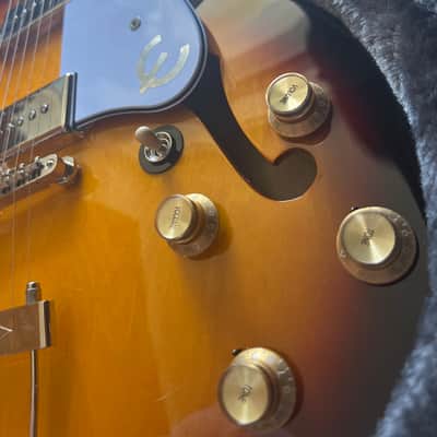 VIDEO DEMO UPDATED! Epiphone "Inspired By" John Lennon(US customers, tax included in shipping cost) Signature '65 Casino 2009 - 2014 - Vintage Sunburst with hard case image 12