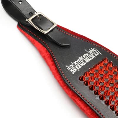 Tarazco Red/Black Red Studded Accordion Shoulder Straps - Premium Comfort and Style image 10