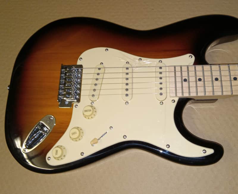 Sawtooth Electric Deluxe Strat Guitar Sunburst Maple Neck image 1
