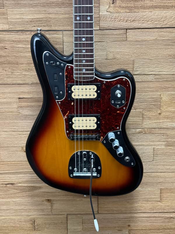 Fender Kurt Cobain Jaguar Guitar-2013-MIM- 3-Color Sunburst 8lbs 9oz w/gig bag