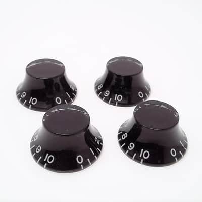 True Custom Shop® Embossed Vintage Number Black Top Hat Knobs Set for Gibson Les Paul SG image 1