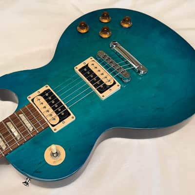2016 Gibson Les Paul Studio Deluxe - Caribbean Night Blue - Free Pro Setup image 6