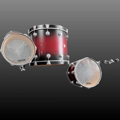DW Collectors Drumset USA Cherry to Ebony SSC Shell Set 2016–2019 - Cherry to Ebony image 5