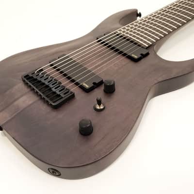 Agile 9 String Electric Guitar 30" Scale Septor Elite 930 EB EMG-X Charcoal image 4
