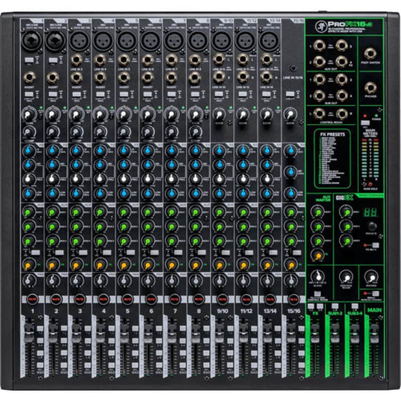 Mackie PROFX16V3 16 Channels Mixer with Effects and USB - Black image 1