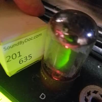 G.E 0% perfect Tight Matched Pair (2) JAN-CG-6V6GTY tNOS AT1000 TESTED Vacuum Tubes military brown base Premium Beam Power 1947-1969 image 5