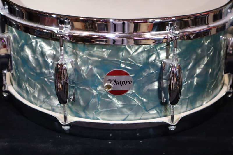 Tempro Wood Snare Drum 5x14" Blue Marine Pearl image 1