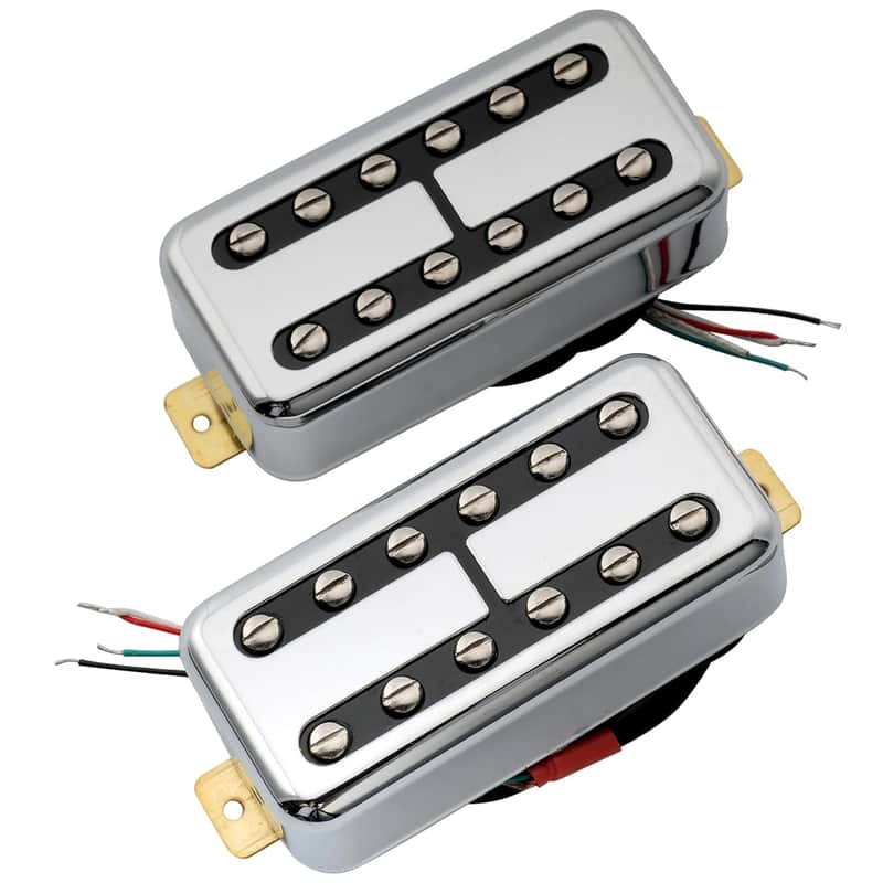 Artec TVFT-A Filtertron Style Alnico 5 Magnet Humbucker Electric Guitar Neck Bridge Pickups Set, Chrome image 1