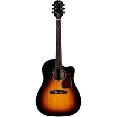 Epiphone J-45 Studio EC Acoustic-Electric Guitar (with Gig Bag) image 2