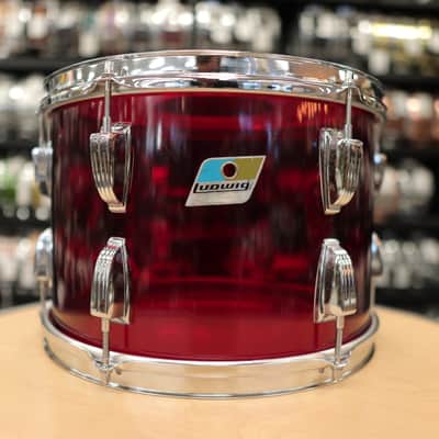 Vintage 70s Ludwig 9x13" Vistalite Tom (Red Acrylic) image 2