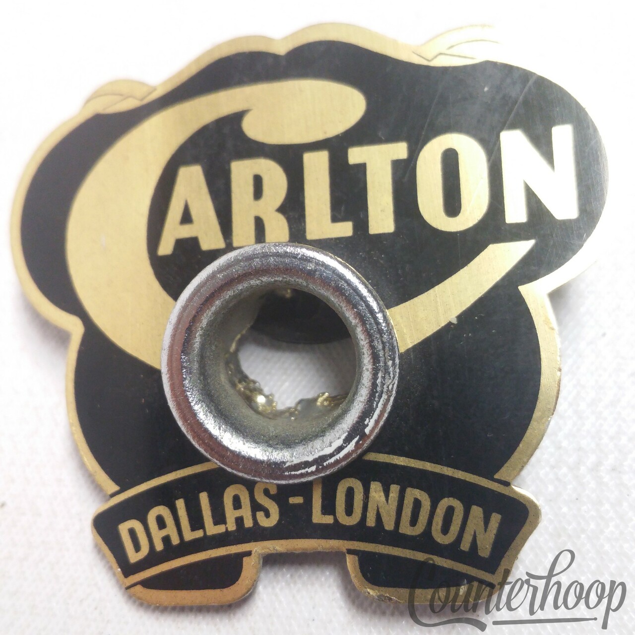 Carlton President Drum Badge Vintage 60s UK England Snare/Tom/Bass/Bongos — main photograph