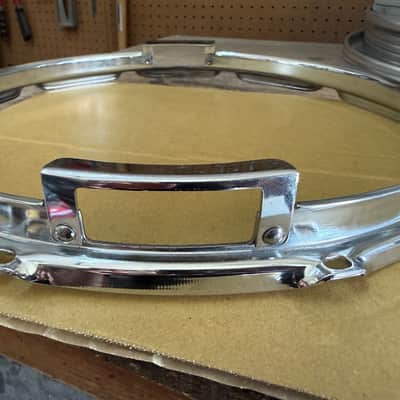 Pearl 14" 10 hole flanged hoop "super" hoop 2000s - Chrome image 2
