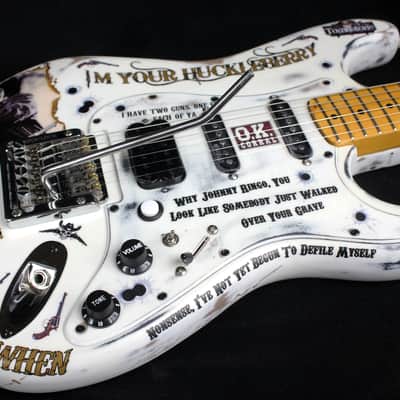 Custom Painted and Upgraded Ultra Rare (MIK) Mid 80's Arbor T-516 Guitar - Aged and Worn With Custom Graphics and Matching Pickguard image 14