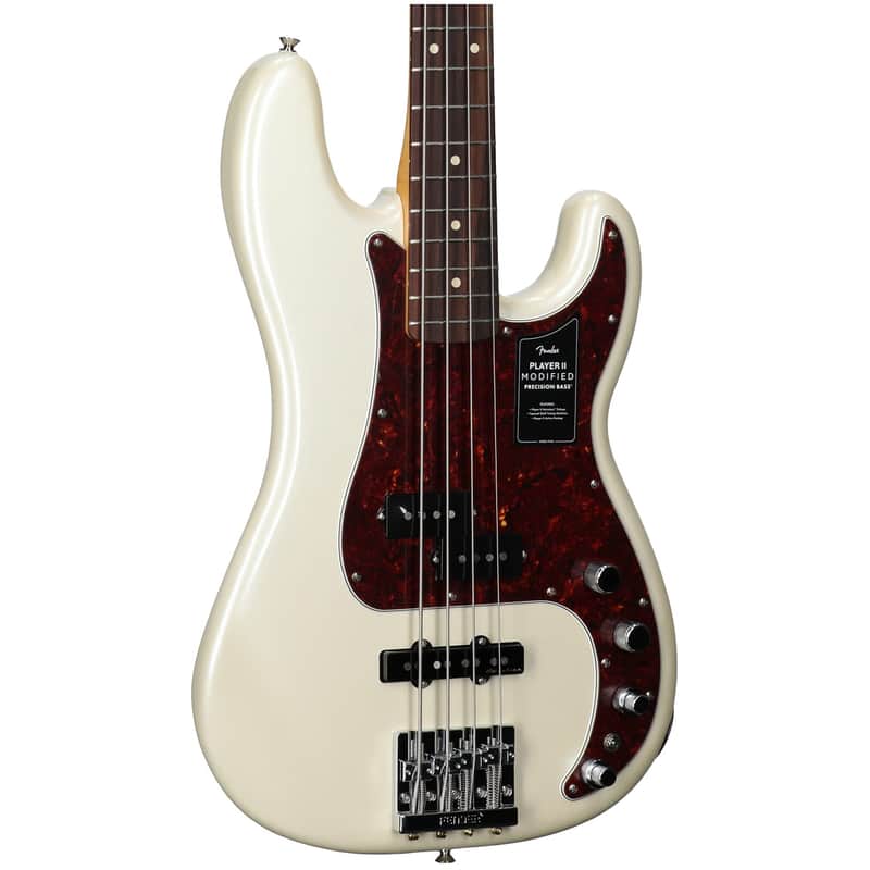 Fender Player II Modified Active Precision Bass, Rosewood Fingerboard (with Gig Bag), Olympic White image 1