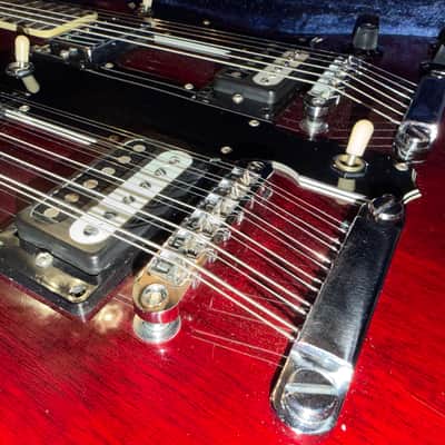 Ibanez Double Neck Electric Guitar 2402 1978 - Gloss Dark Red Wine Collector Grade image 7