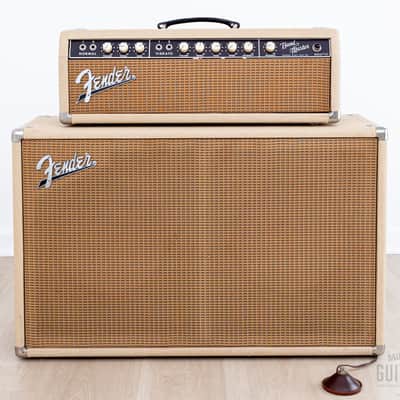 1962 Fender Bandmaster Vintage Pre-CBS Tube Amp Blonde w/ 2x12 Cab, Oxford 12L6, Victoria Covers image 2