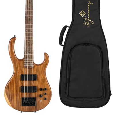 H. Jimenez Camaleón Colección 4 String Bass Guitar Glossy Natural Walnut Top Finish & FREE Deluxe GigBag | Authorized Dealer image 1