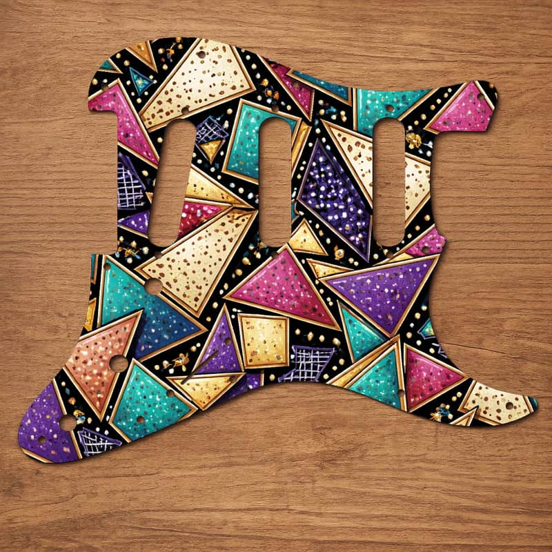 Stratocaster SSS 11 Hole Pickguard USA/Mexico UV Printed Graphics image 1