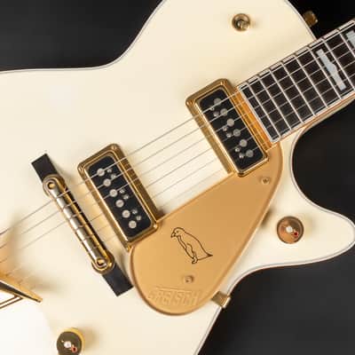 2003 Gretsch G6134 White Penguin - White | Japan Singlecut Dynasonic Pickups Ebony Fretboard w/ Hump Block Feather Motif Inlays First Production Year | OHSC image 18