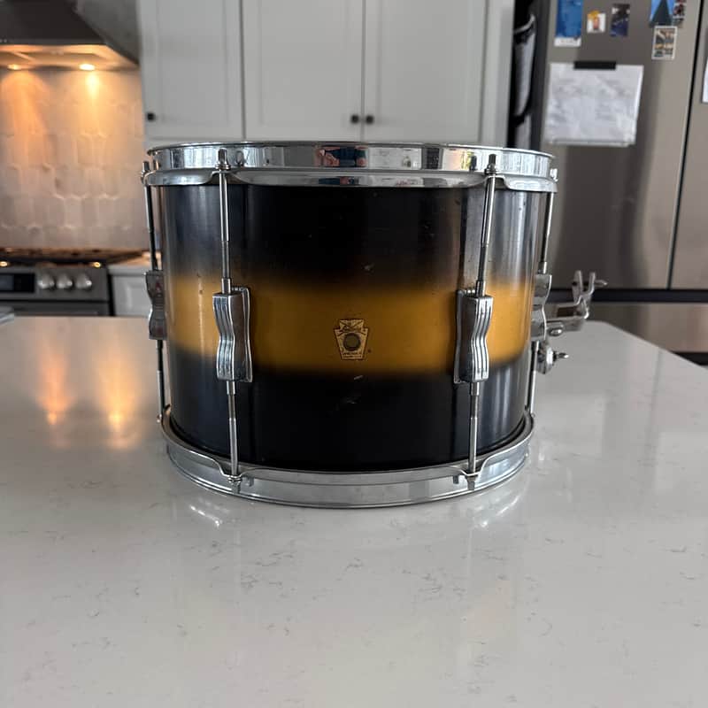 Ludwig Club Date 9x13" Rack Tom with Keystone Badge 1968 - 1969 - Black/Gold Duco Lacquer image 1