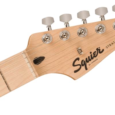 Squier Sonic Stratocaster HSS, Maple Fingerboard, Black Pickguard, Black image 4