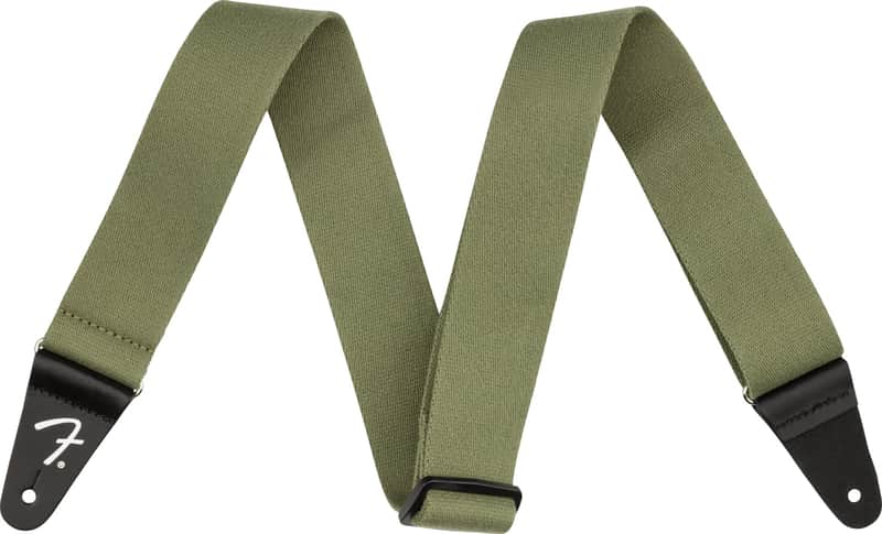 Fender SuperSoft Polyester 2" Guitar Strap, Olive image 1