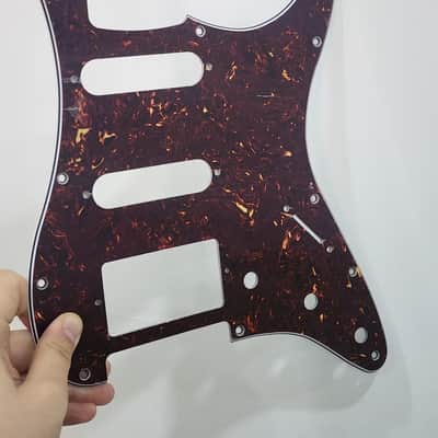 Electric Guitar Standard Stratocaster SSH Pickguard Start Pickguard Scratch Plate for Fender USA/Mexican Model Style 11-Hole (Dark Red Tortoise Shell) image 6