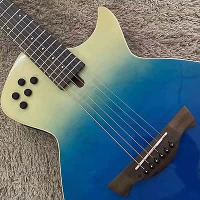Tagima Modena Electric Acoustic Guitar, Maple Neck, Rosewood Fingerboard, Blue Finish image 3