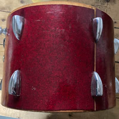 Tromsa 8.5x12 tom shell 1960s - Red Sparkle image 2