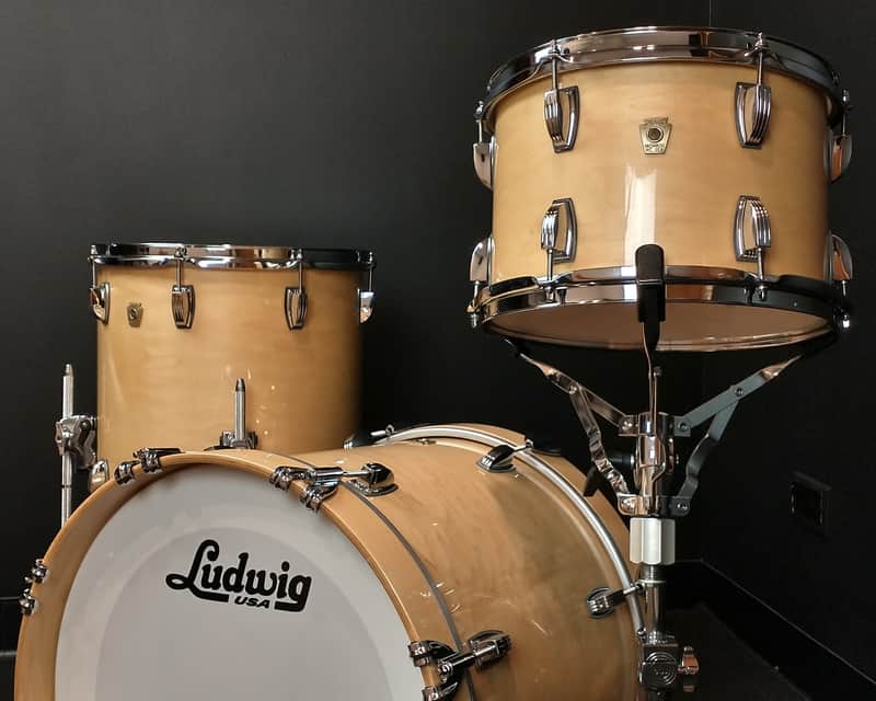 Ludwig 18/12/14" VIDEO Classic Maple Jazzette Drum Set - Maple Gloss image 1