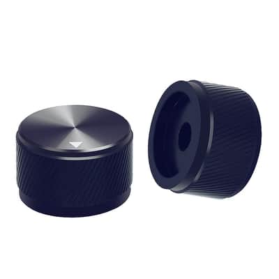 3Pcs Black Guitar Knobs Aluminum Alloy Potentiometer Control Knob Volume Audio Electric Guitar Bass Knob Screw Type 25 x 15.5mm (d*h) KNOB-06-25BK image 3