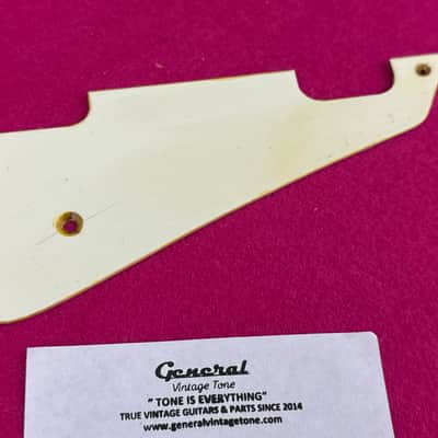 General Vintage Tone For Les Paul®️Historic vintage  1954 - 1956 model pickguard   Fits Gibson®️ Vintage bone white - Aged image 8
