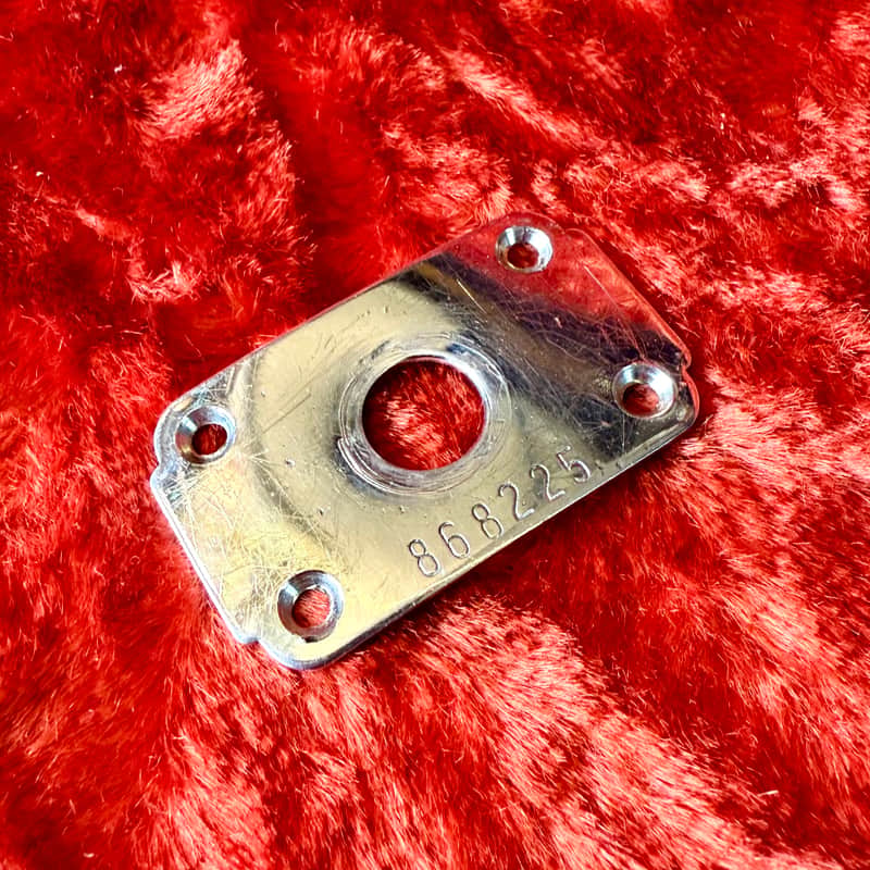 Hagstrom Swede serial jack plate 1970’s - Chrome original vintage sweden image 1