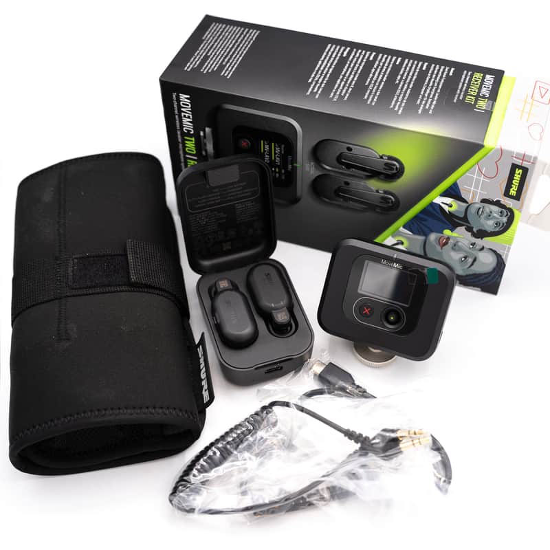 Shure MoveMic Two Reciever Kit Dual-Channel Wireless Lavalier Microphone System w/Receiver image 1