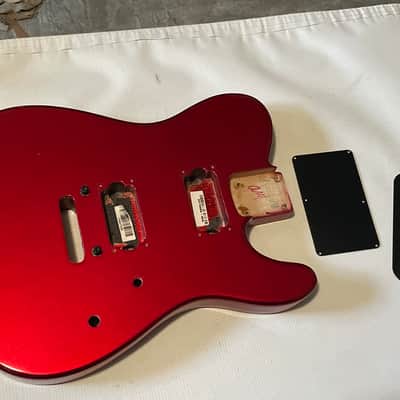 2008 Charvel USA San Dimas 2H Metallic Red Telecaster Style Guitar Body Floyd Ready image 1